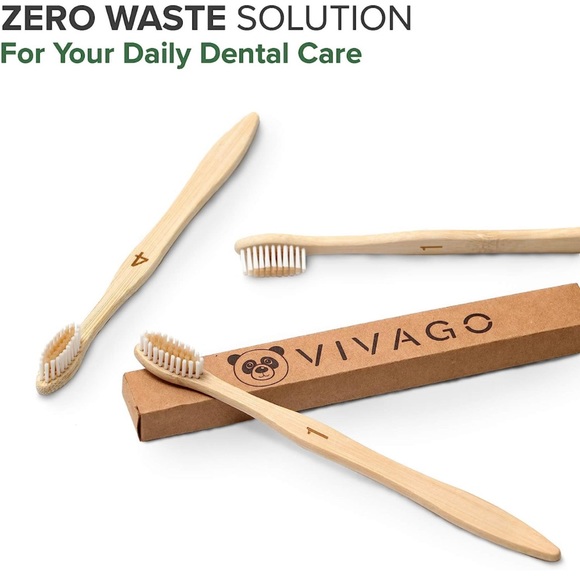 Bamboo toothbrushes pack of 10 - Picture 3 of 6